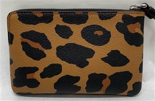 Leopard coach online wristlet